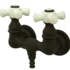 Kingston Brass Vintage Wall Mount 3-3/8" Centers Brass Clawfoot Tub Filler
