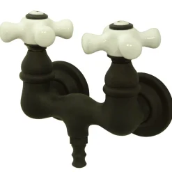 Kingston Brass Vintage Wall Mount 3-3/8" Centers Brass Clawfoot Tub Filler
