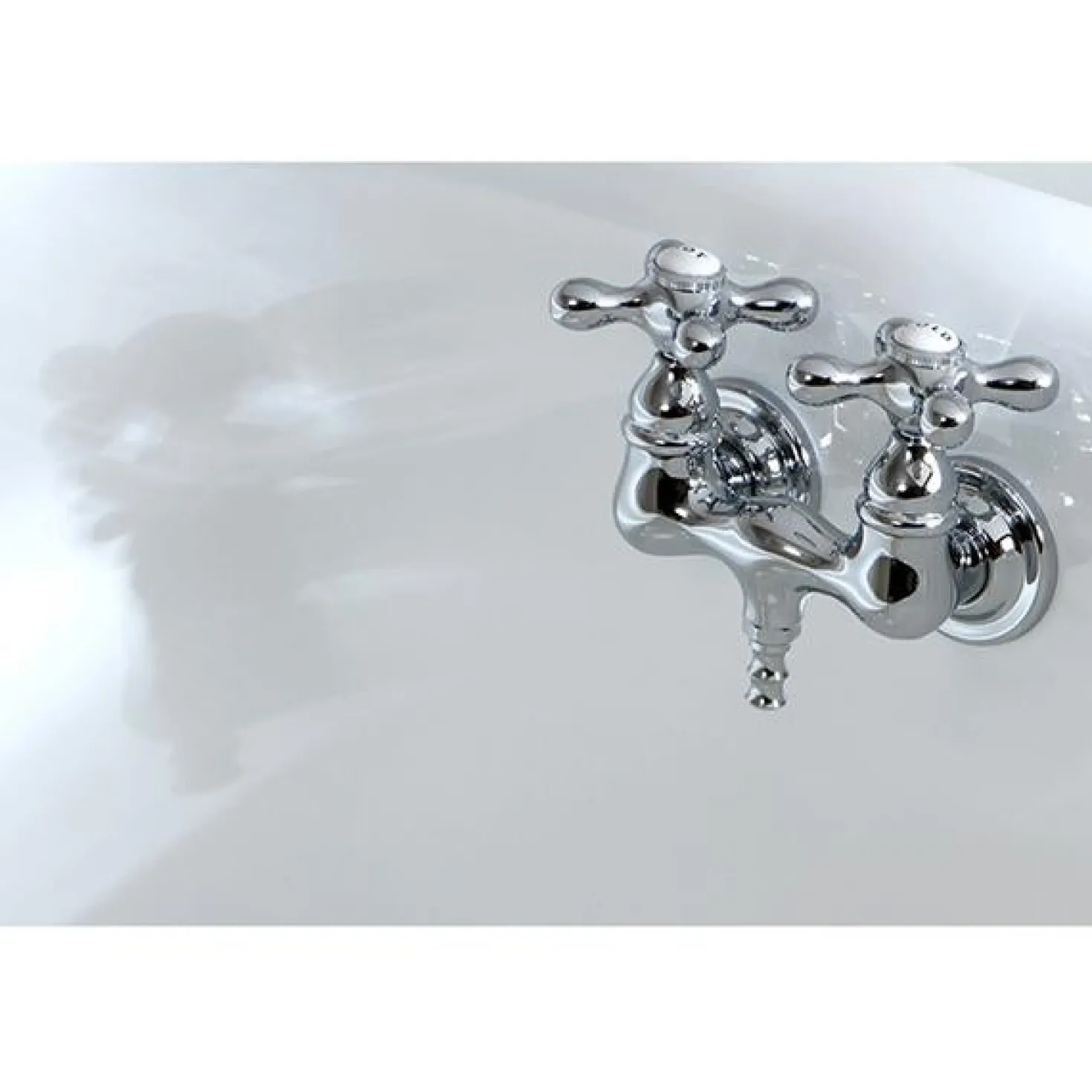 Kingston Brass Vintage Wall Mount 3-3/8" Brass Clawfoot Tub Filler