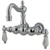 Kingston Brass Vintage 3-3/8" Wall Mount Clawfoot Tub Filler in Polished Chrome