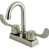 Kingston Brass Vista Handle 4" Centerset Bar Faucet in Satin Nickel