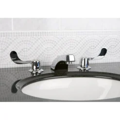 Kingston Brass Vista Handle 8" to 16" Widespread Lavatory Faucet with Brass Pop-up