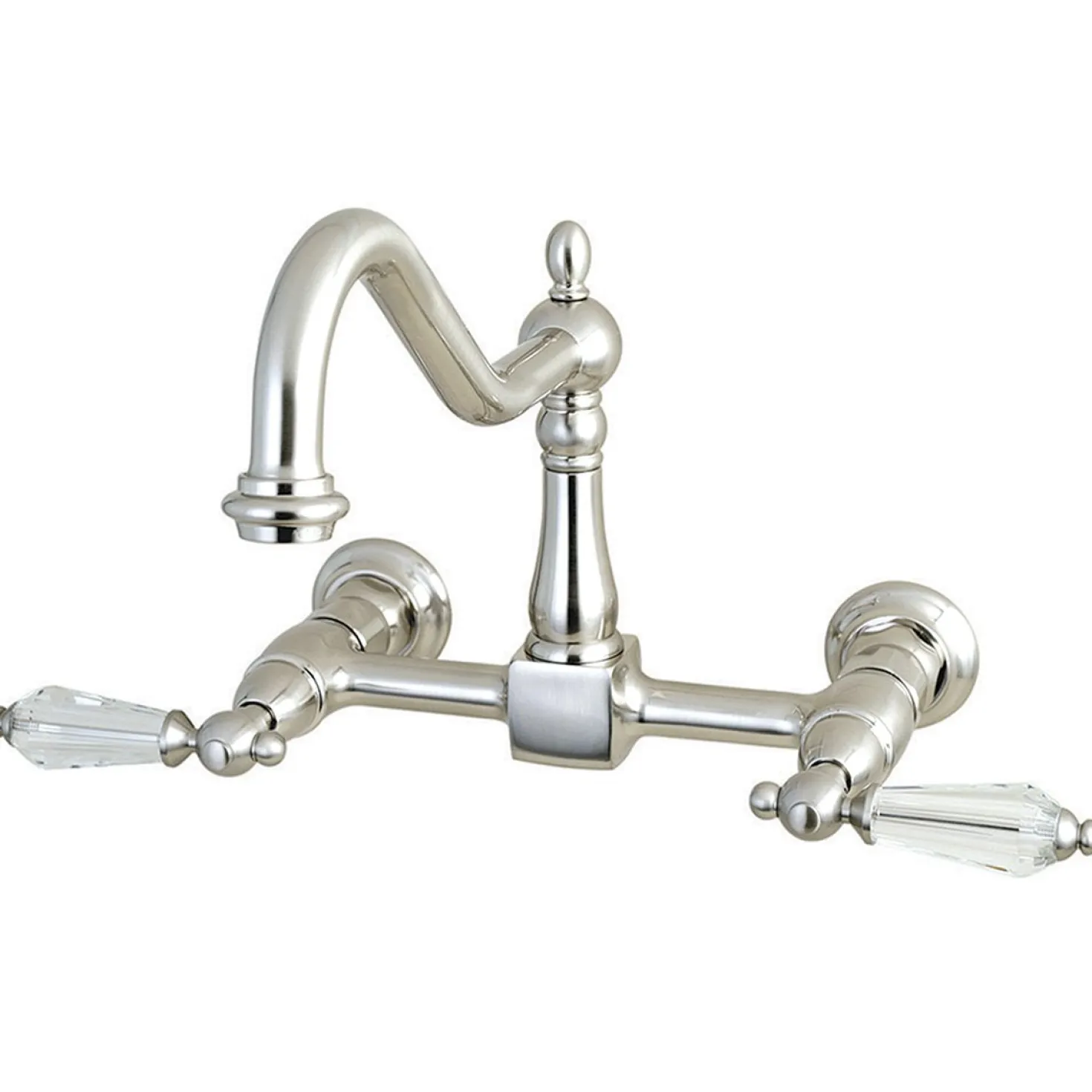 Kingston Brass Wall Mount 8" Centerset Kitchen Faucet