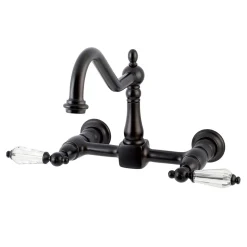 Kingston Brass Wall Mount 8" Centerset Kitchen Faucet