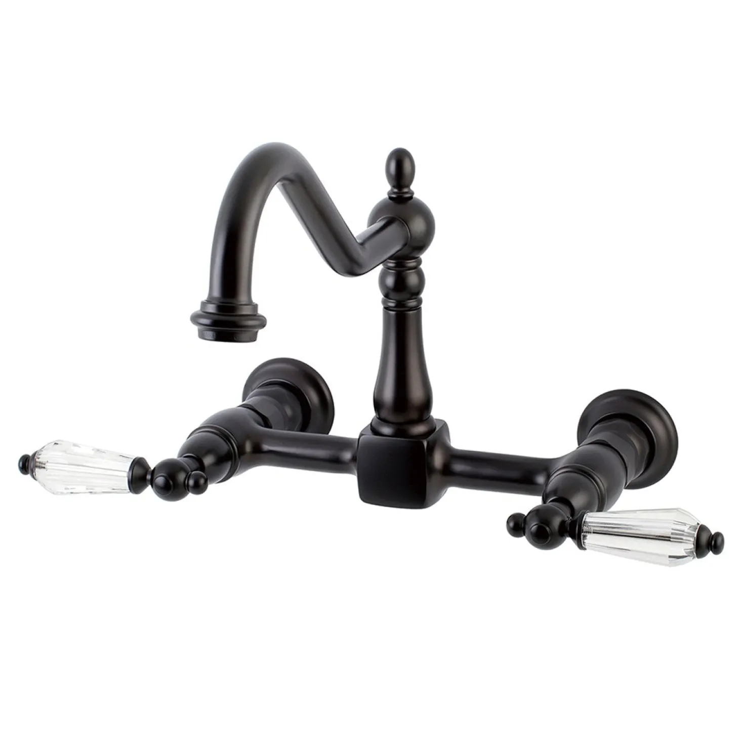 Kingston Brass Wall Mount 8" Centerset Kitchen Faucet