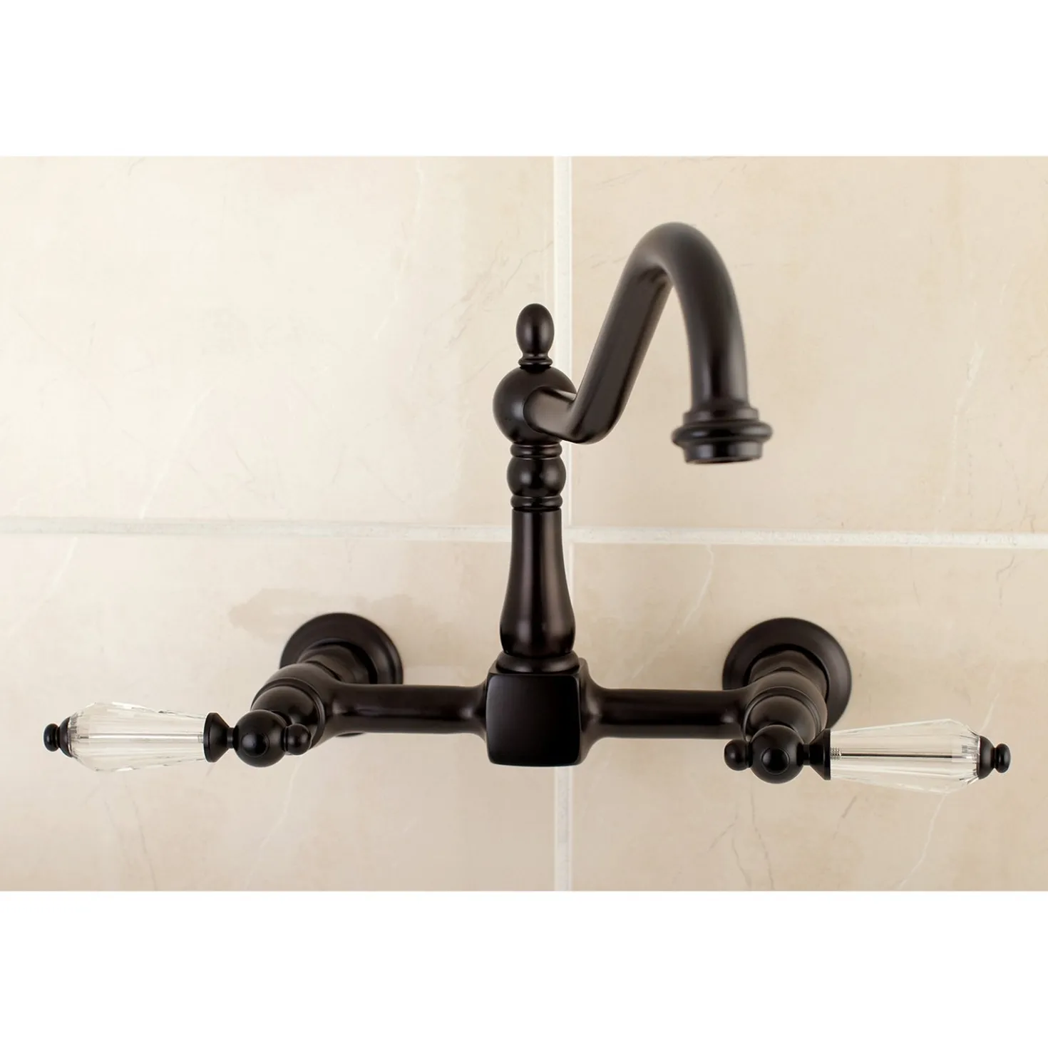 Kingston Brass Wall Mount 8" Centerset Kitchen Faucet