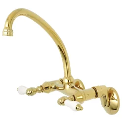 Kingston Brass Wall Mount 2-Handle Kitchen Faucet