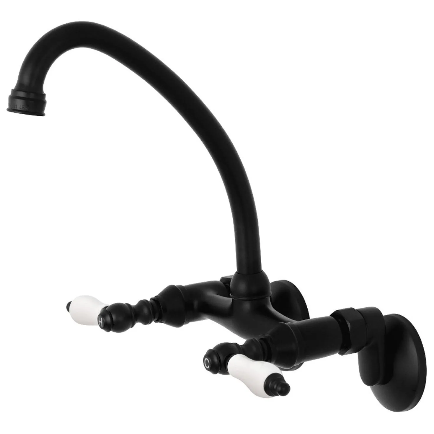 Kingston Brass Wall Mount 2-Handle Kitchen Faucet