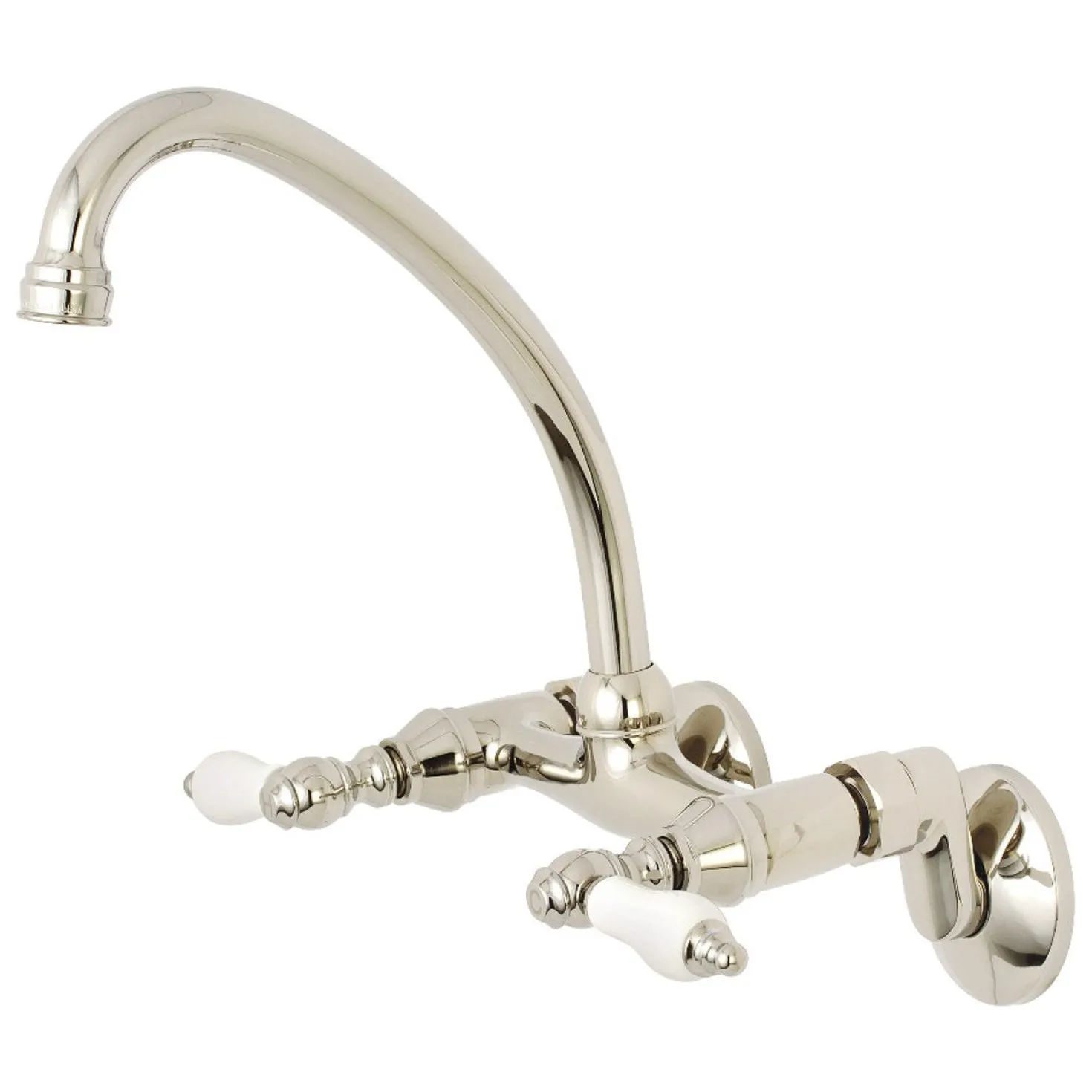 Kingston Brass Wall Mount 2-Handle Kitchen Faucet
