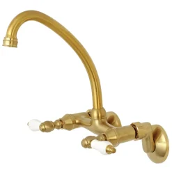 Kingston Brass Wall Mount 2-Handle Kitchen Faucet
