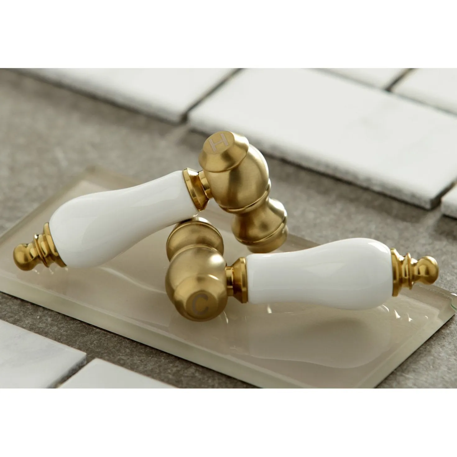 Kingston Brass Wall Mount 2-Handle Kitchen Faucet