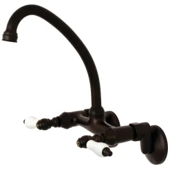 Kingston Brass Wall Mount 2-Handle Kitchen Faucet