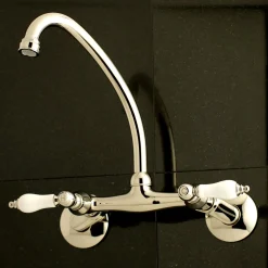 Kingston Brass Wall Mount 2-Handle Kitchen Faucet