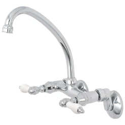 Kingston Brass Wall Mount 2-Handle Kitchen Faucet