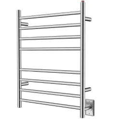 Kingston Brass Wall Mount Hardwired or Plug-In Towel Warmer in Brushed Nickel