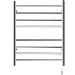 Kingston Brass Wall Mount Hardwired or Plug-In Towel Warmer in Brushed Nickel