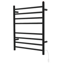 Kingston Brass Wall Mount Hardwired or Plug-In Towel Warmer in Matte Black
