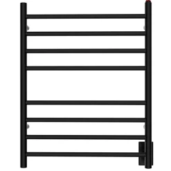 Kingston Brass Wall Mount Hardwired or Plug-In Towel Warmer in Matte Black