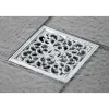 Kingston Brass Watercourse Scroll 4" Square Grid Shower Drain