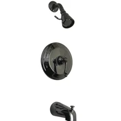 Kingston Brass Water Onyx NB3630AL Pressure Balanced Tub and Shower Faucet with Metal Lever Handle
