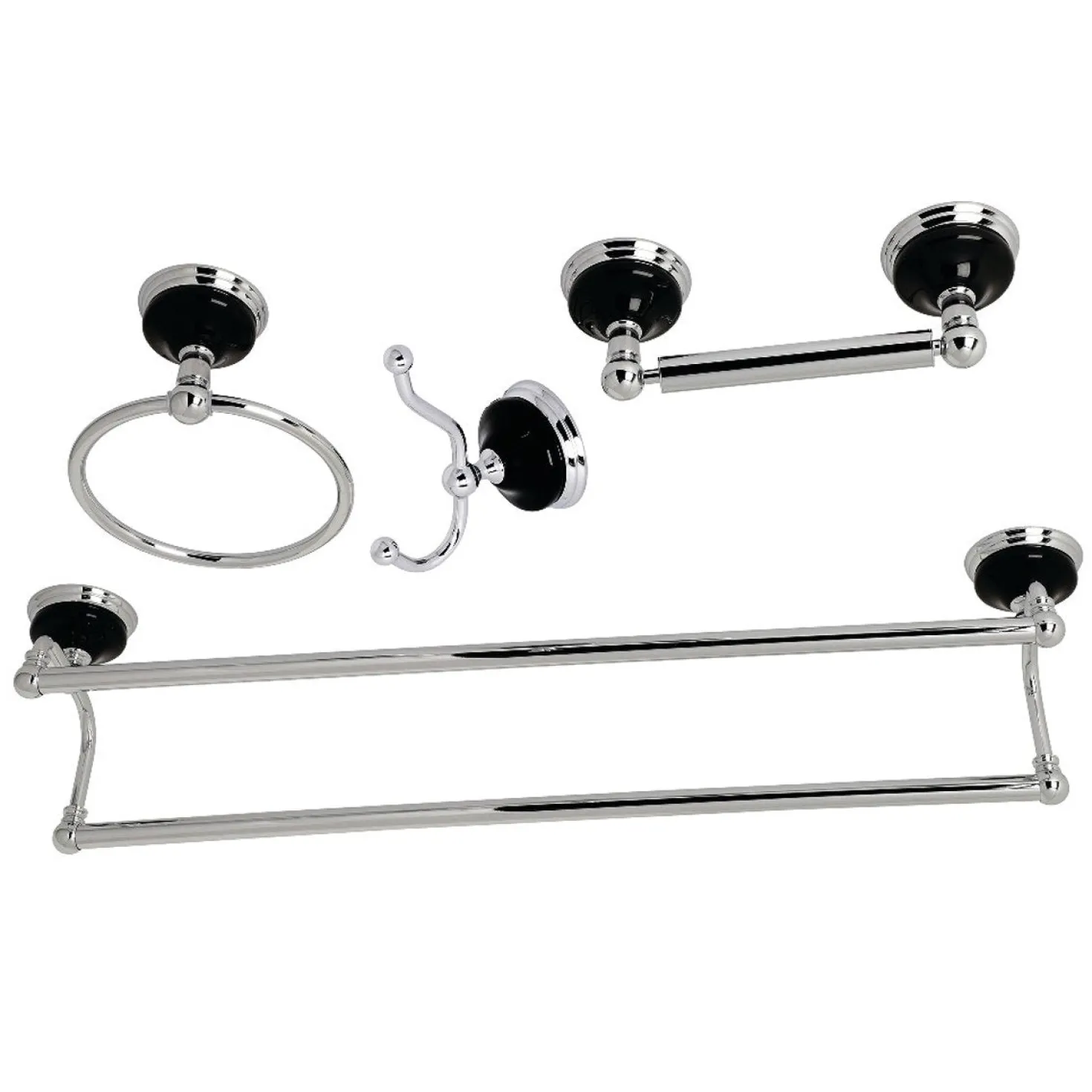 Kingston Brass Water Onyx 4-Piece 26.75" Bathroom Accessory Set