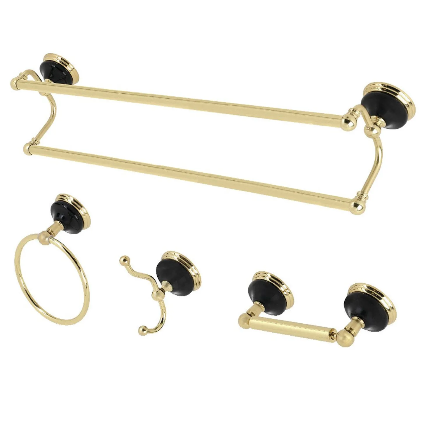 Kingston Brass Water Onyx 4-Piece 26.75" Bathroom Accessory Set