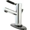 Kingston Brass Water Onyx Single Lever Lavatory Faucet with Brass Pop Up