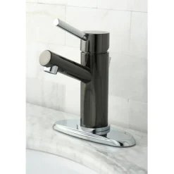 Kingston Brass Water Onyx Single Lever Lavatory Faucet with Brass Pop Up
