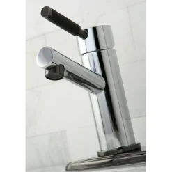 Kingston Brass Water Onyx Single Lever Lavatory Faucet with Brass Pop Up