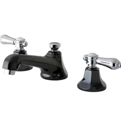Kingston Brass Water Onyx Widespread Lavatory Faucet with Brass Pop-up Drain