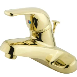 Kingston Brass Water Saving Chatham Centerset Lavatory Faucet with Single Lever Handle and Brass Pop-up