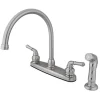 Kingston Brass Water Saving Magellan Centerset Kitchen Faucet with Matching Sprayer