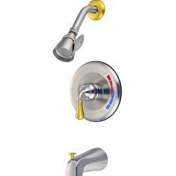 Kingston Brass Water Saving Magellan Tub and Shower Faucet with Water Savings Showerhead