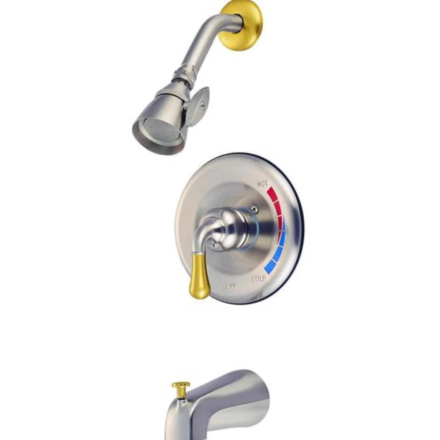 Kingston Brass Water Saving Magellan Tub and Shower Faucet with Water Savings Showerhead