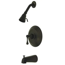 Kingston Brass Water Saving Metropolitan Tub and Shower Faucet with Lever Handle