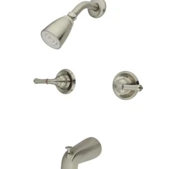 Kingston Brass Water Saving Magellan 2-Handle Tub and Shower Faucet with Water Savings Showerhead