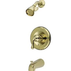 Kingston Brass Water Saving Magellan Single Handle Tub and Shower Faucet with 1.5GPM Showerhead