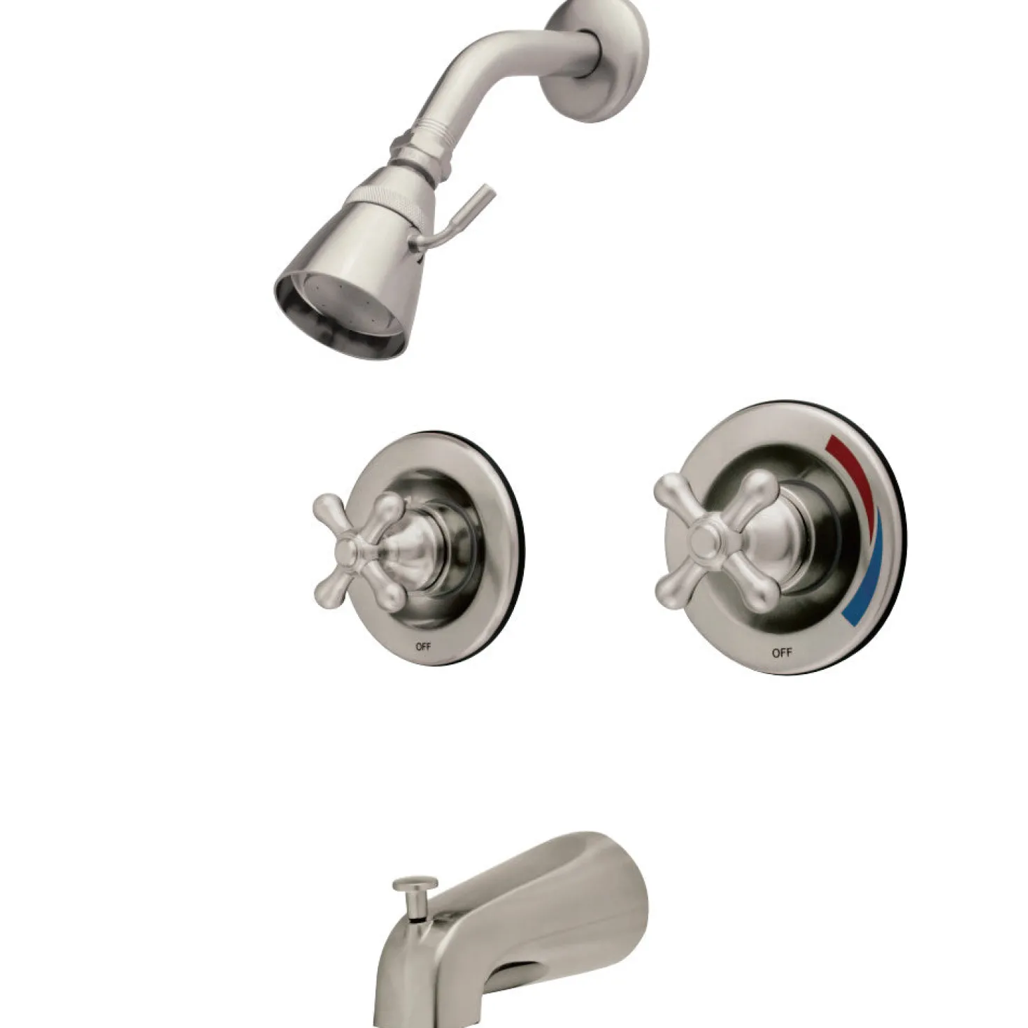 Kingston Brass Water Saving Vintage Tub and Shower Faucet with Pressure Balanced Valve and Dual Handle