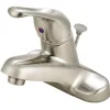 Kingston Brass Water Saving Wyndham Centerset Lavatory Faucet with Single Loop Handle and Brass Pop-up