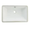Kingston Brass White China Undermount Bathroom Sink with Overflow Hole