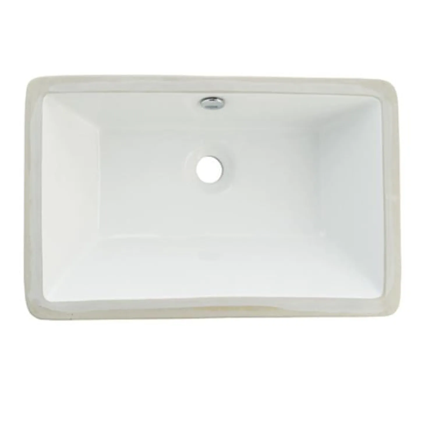 Kingston Brass White China Undermount Bathroom Sink with Overflow Hole