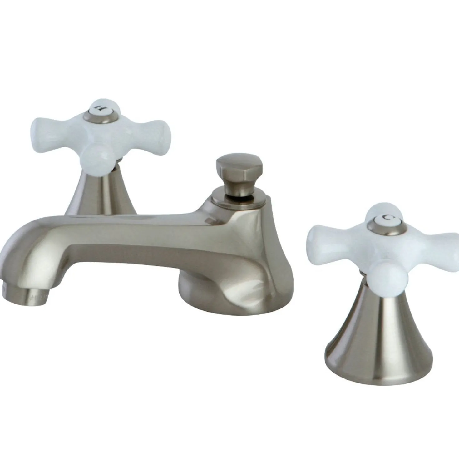 Kingston Brass 8" Widespread Bathroom Faucet with Brass Pop-Up