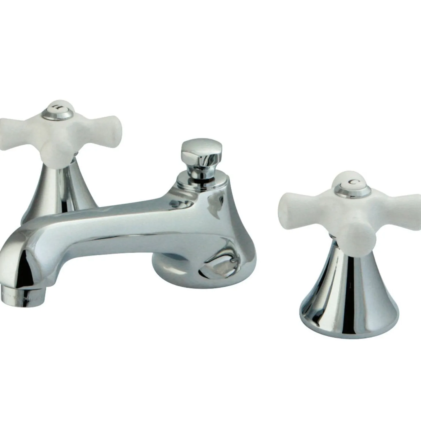 Kingston Brass 8" Widespread Bathroom Faucet with Brass Pop-Up