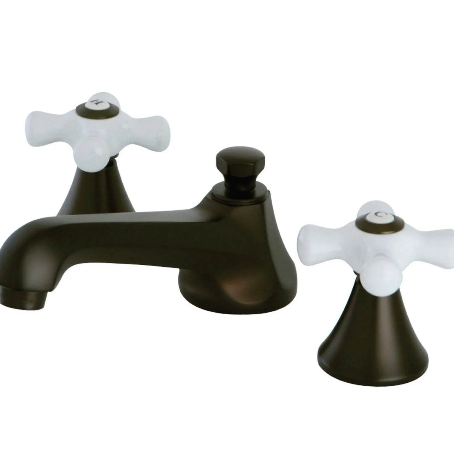 Kingston Brass 8" Widespread Bathroom Faucet with Brass Pop-Up