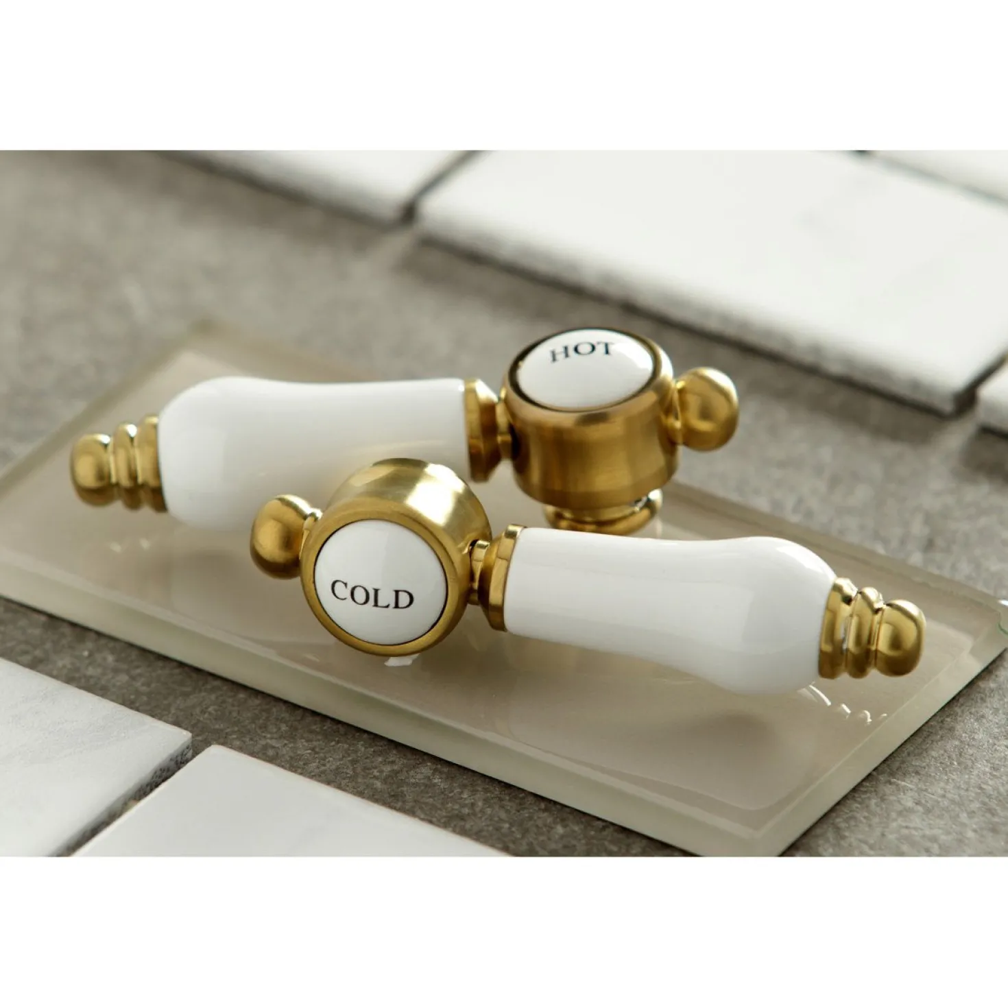 Kingston Brass 8" Widespread Deck Mount Bathroom Faucet