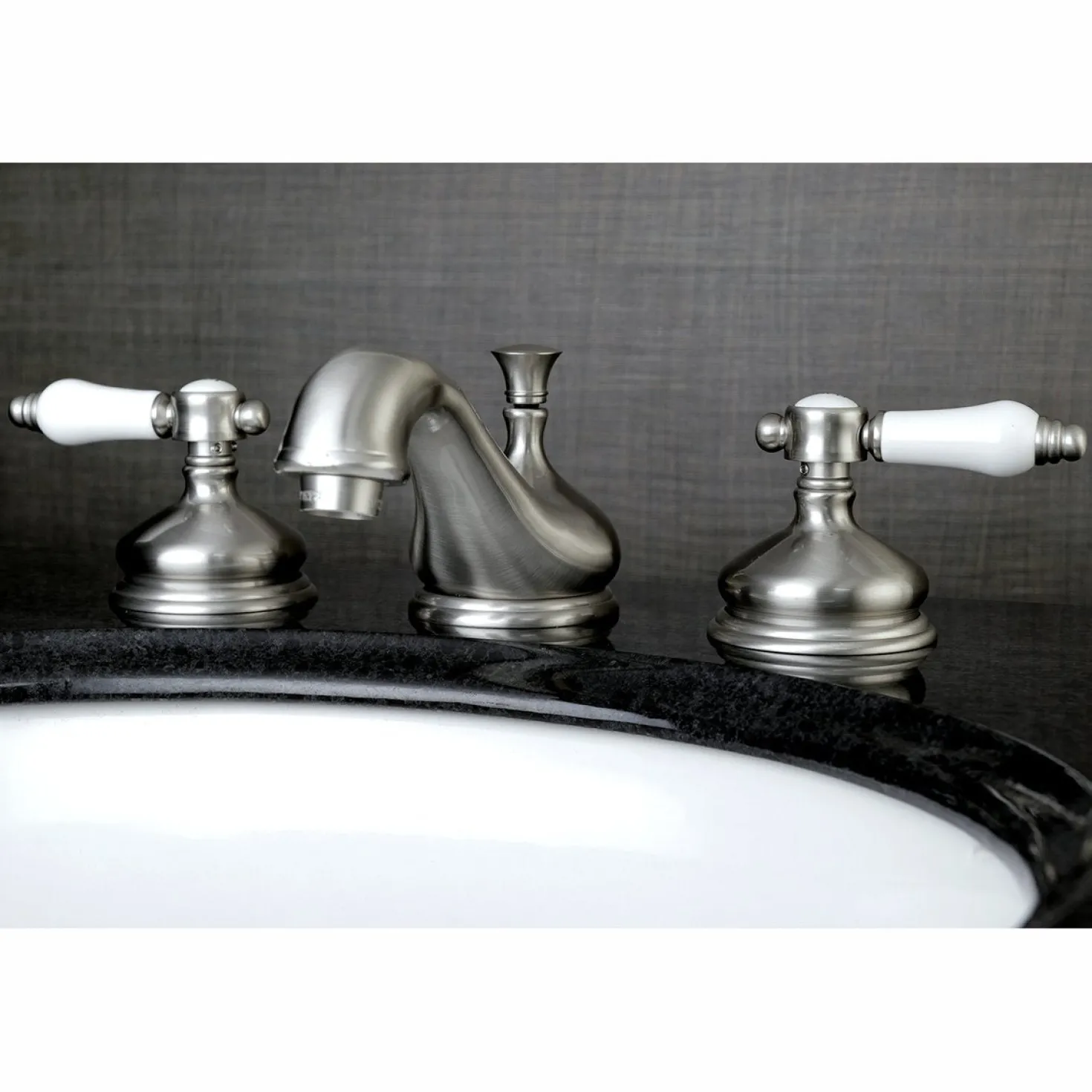 Kingston Brass 8" Widespread Deck Mount Bathroom Faucet