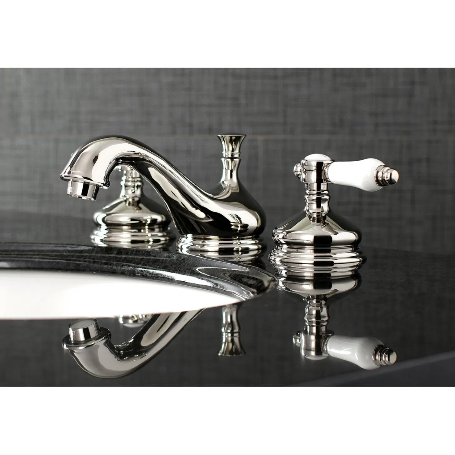 Kingston Brass 8" Widespread Deck Mount Bathroom Faucet