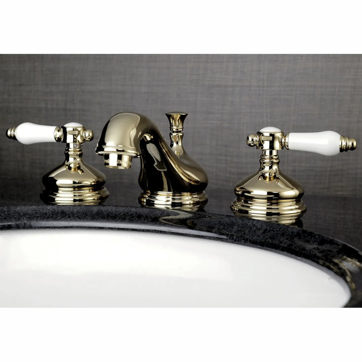 Kingston Brass 8" Widespread Deck Mount Bathroom Faucet