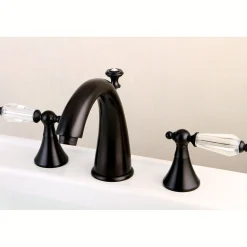 Kingston Brass Wilshire Aqua Eden 8-Inch Widespread Bathroom Faucet