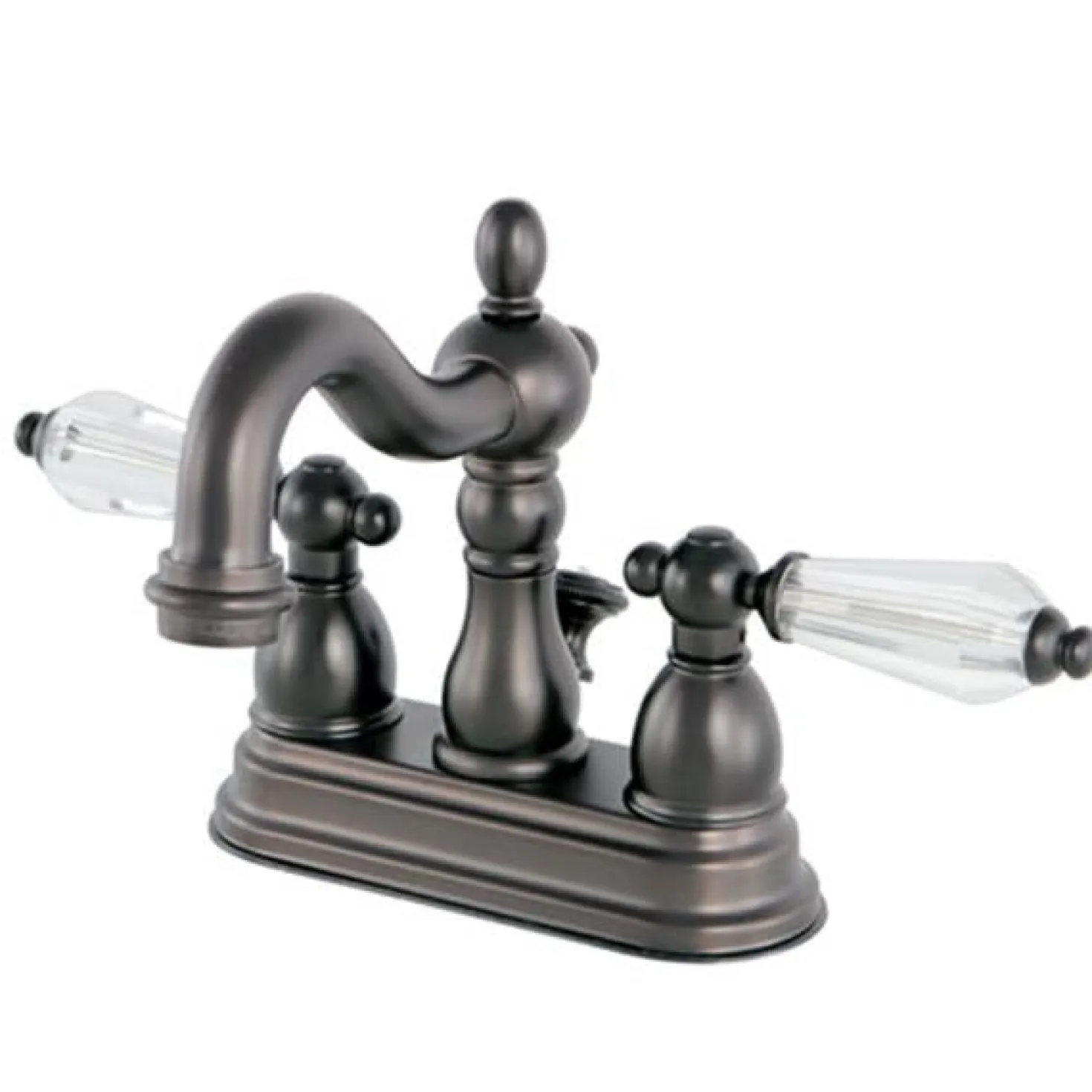 Kingston Brass Wilshire Classic 4" Centerset Lavatory Faucet with Brass Pop-up
